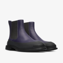 Camper Pix Ankle Boots Black / Purple - Womens Singapore UVUEUT-103